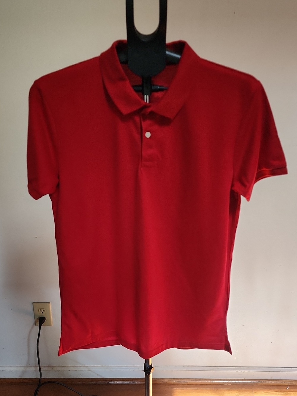 Boy's Place Red Textured Polo Shirt - Classic Short Sleeve